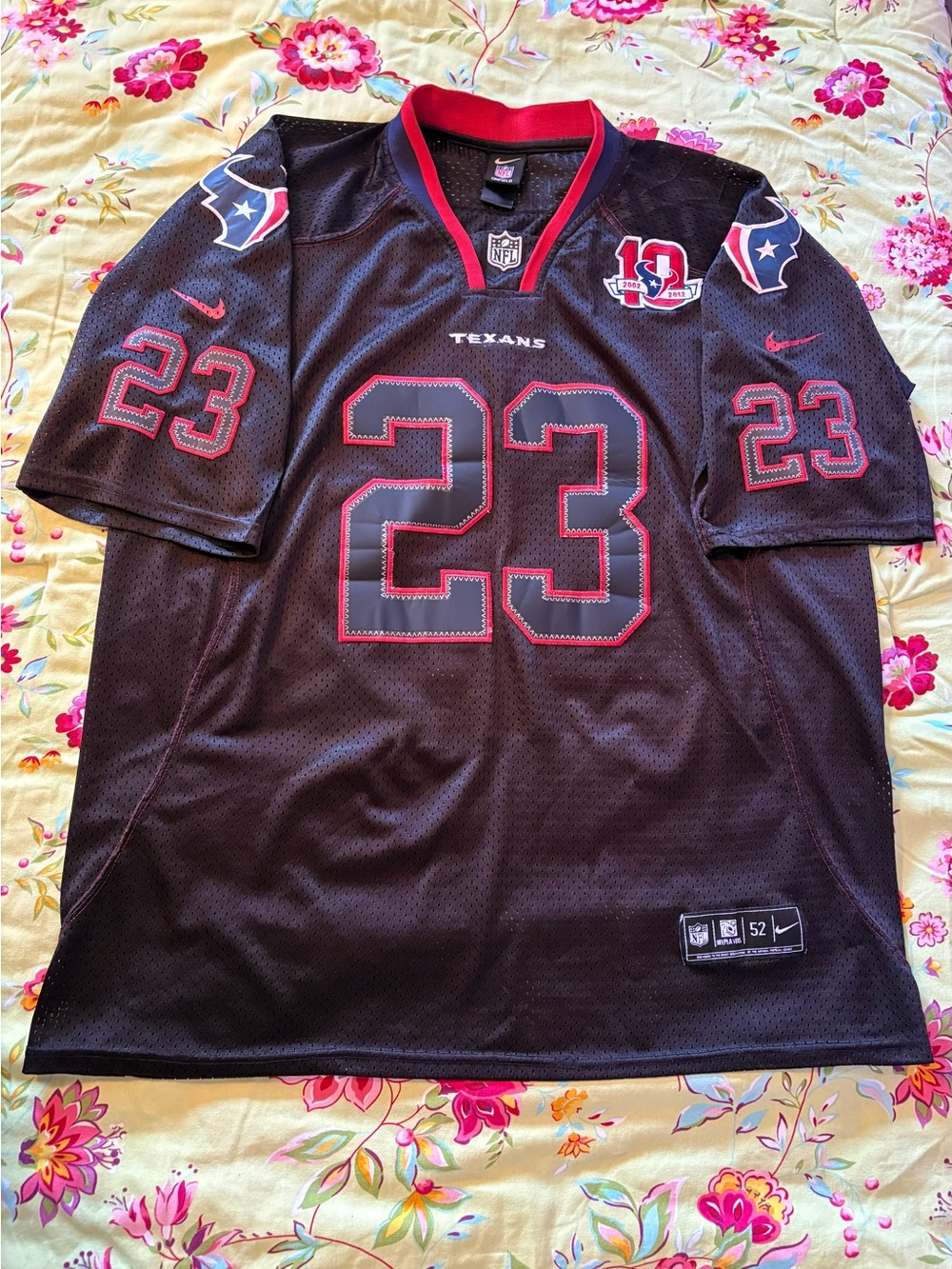 Houston Texans x Nike On Field x Arian Foster 10th anniv. Reworked jersey 52